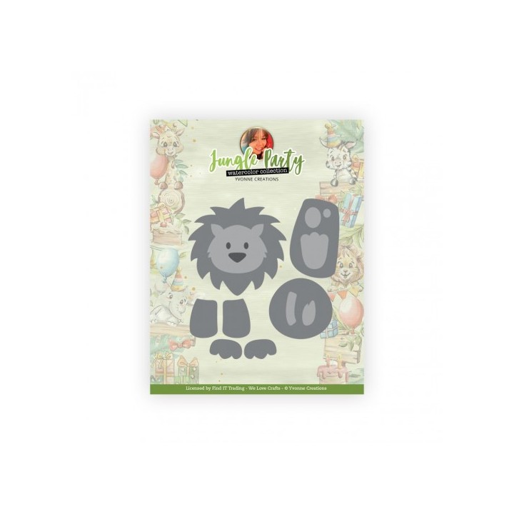 (YCD10307)Dies - Yvonne Creations - Jungle Party - Jungle Lion