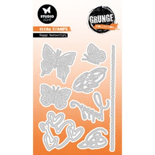 (SL-GR-CD502)Studio Light SL Cutting Die Happy butterfly Grunge collection nr.502