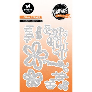 (SL-GR-CD503)Studio Light SL Cutting Die Numbers & Flowers Grunge collection nr.503