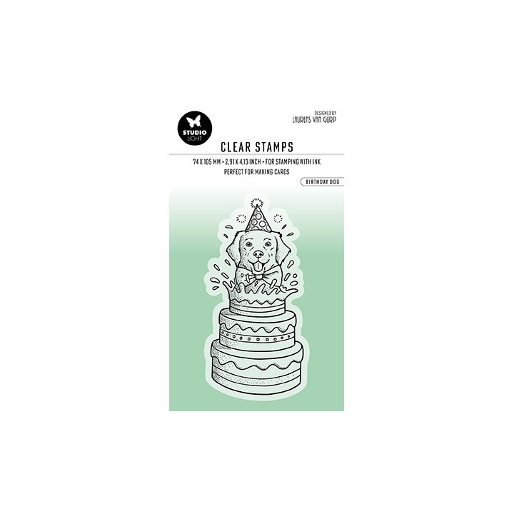 (BL-ES-STAMP410)Studio light SL Clear stamp Birthday Dog Essentials nr.410