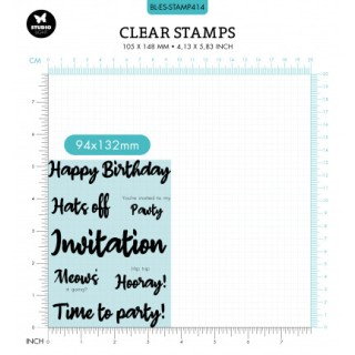 (BL-ES-STAMP414)Studio light SL Clear stamp Hooray! Essentials nr.414