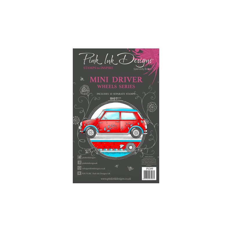 (PI209)Pink Ink Designs Mini Driver A5 Clear Stamps