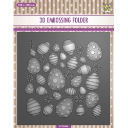 (EF3D066)Nellie's Choice embossing Easter Eggs Background