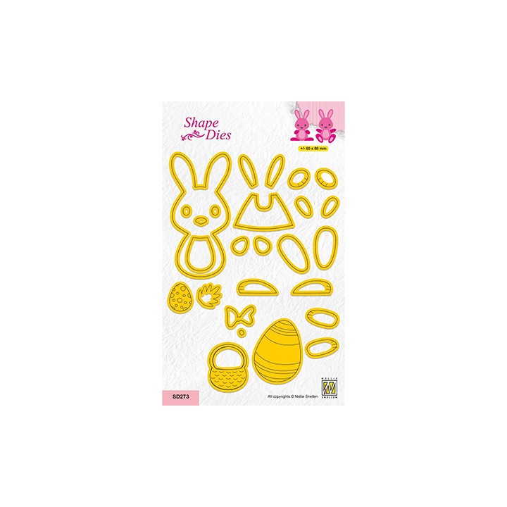 (SD273)Nellie's shape dies Continue Easter Bunny