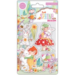 (CCSTMP087)Craft Consortium Let Spring Begin Clear Stamps Bunny