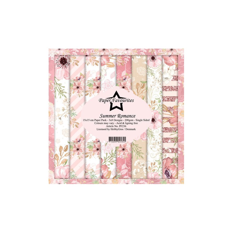 (PF236)Paper Favorites Summer Romance 6x6 Inch Paper Pack