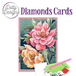 (DDDC1120)Dotty Designs Diamond Cards - Red and yellow flower