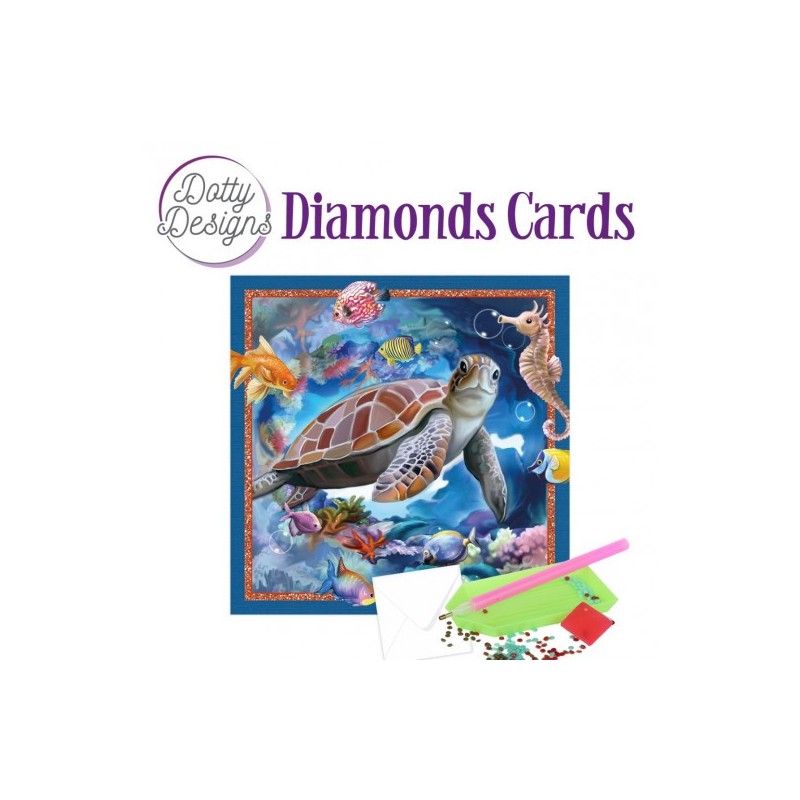 (DDDC1123)Dotty Designs Diamond Cards - Sea Turtle