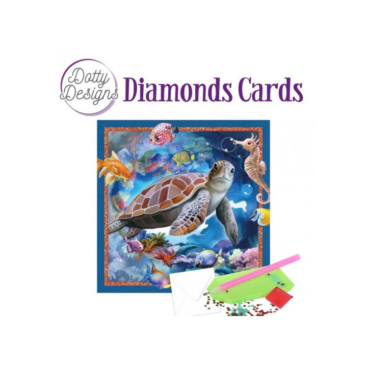 (DDDC1123)Dotty Designs Diamond Cards - Sea Turtle