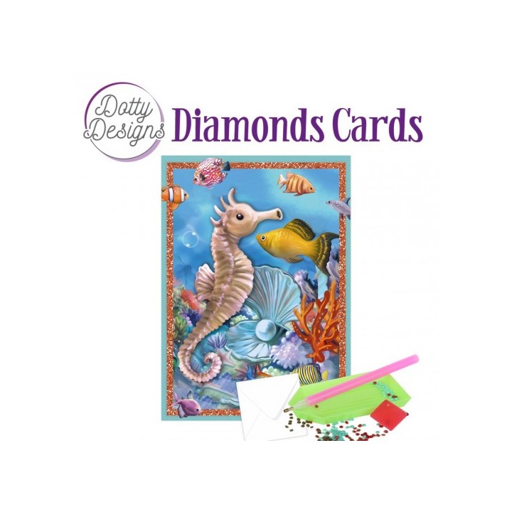 (DDDC1124)Dotty Designs Diamond Cards - Sea Horse