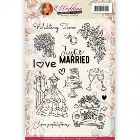 (YCCS10071)Clear Stamps - Yvonne Creations - Wedding