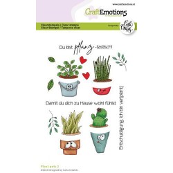 (1560)CraftEmotions clearstamps A6 - Plant pots 2 (DE) Carla Creaties