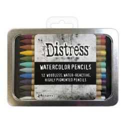 (TDH76308)Ranger Tim Holtz Distress Watercolor Pencils 12 st Kit 1