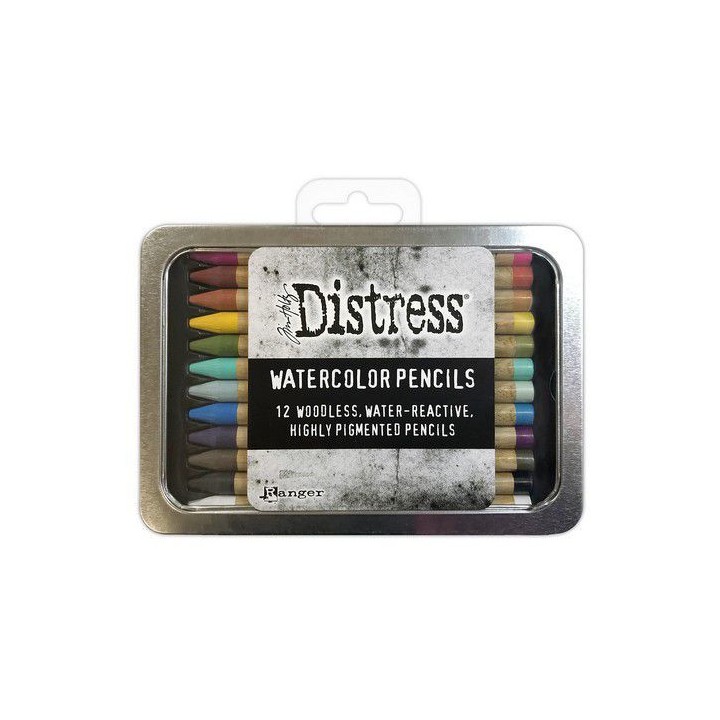 (TDH76308)Ranger Tim Holtz Distress Watercolor Pencils 12 st Kit 1