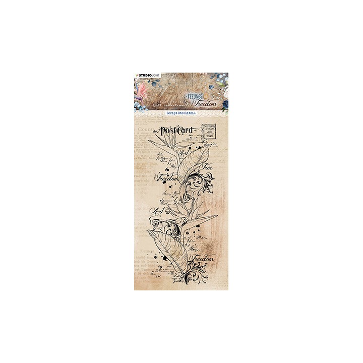 (JMA-FOF-STAMP420)Studio Light SL Clear Stamp Script Strelitzia Feelings of Freedom nr.420