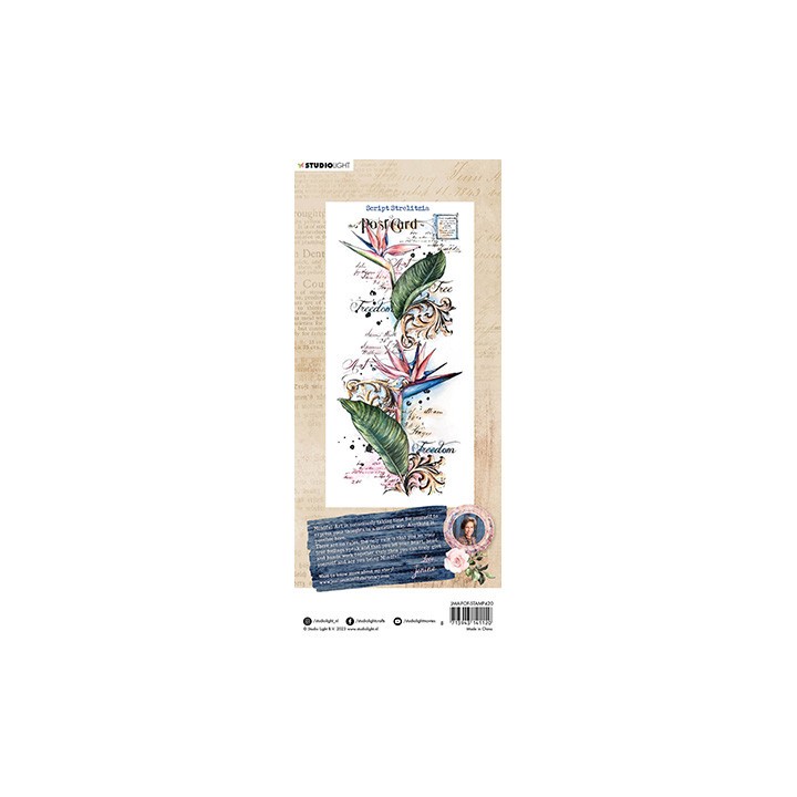 (JMA-FOF-STAMP420)Studio Light SL Clear Stamp Script Strelitzia Feelings of Freedom nr.420