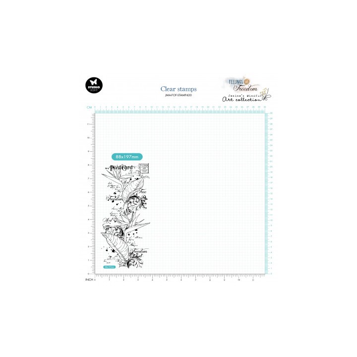(JMA-FOF-STAMP420)Studio Light SL Clear Stamp Script Strelitzia Feelings of Freedom nr.420