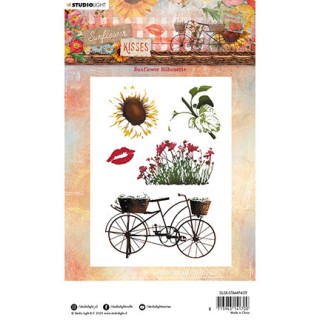 (SL-SK-STAMP439)Studio light Clear stamp Sunflower Silhouette Sunflower Kisses nr.439