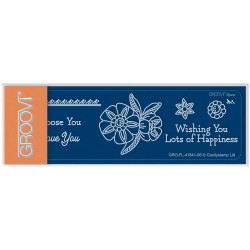 (GRO-FL-41841-06)Groovi® SPACER PLATE TINA'S WISHING HAPPINESS FLOWERS