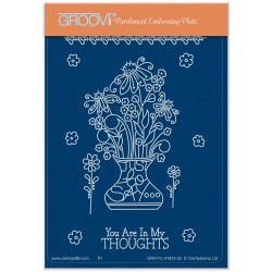 (GRO-FL-41833-02)Groovi® plate A6 TINA'S JUST TO SAY FLOWERS