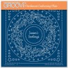 (GRO-WO-42073-03)Groovi Plate A5 SEASON'S GREETINGS ROUND FLORAL FRAME