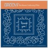 (GRO-WO-42071-01)Groovi® Baby plate A6 THANK YOU! SQUARE FLORAL FRAME
