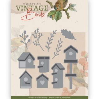 (JAD10172)Dies - Jeanine's Art - Vintage Birds - Birdhouses