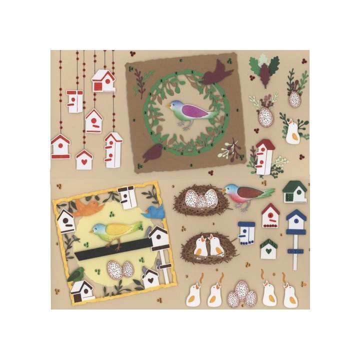 (JAD10173)Dies - Jeanine's Art - Vintage Birds - Birds Circle