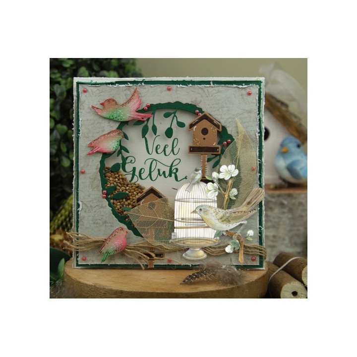(JAD10173)Dies - Jeanine's Art - Vintage Birds - Birds Circle