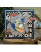 (SB10747)3D Push Out - Jeanine's Art - Vintage Birds - Stone Bird House
