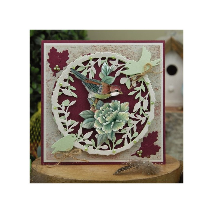 (SB10748)3D Push Out - Jeanine's Art - Vintage Birds - Bird's Nest