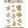 (SB10749)3D Push Out - Jeanine's Art - Vintage Birds - Wooden Bird House