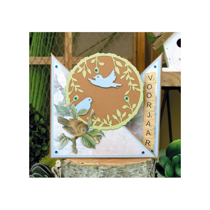 (SB10750)3D Push Out - Jeanine's Art - Vintage Birds - Birdcage