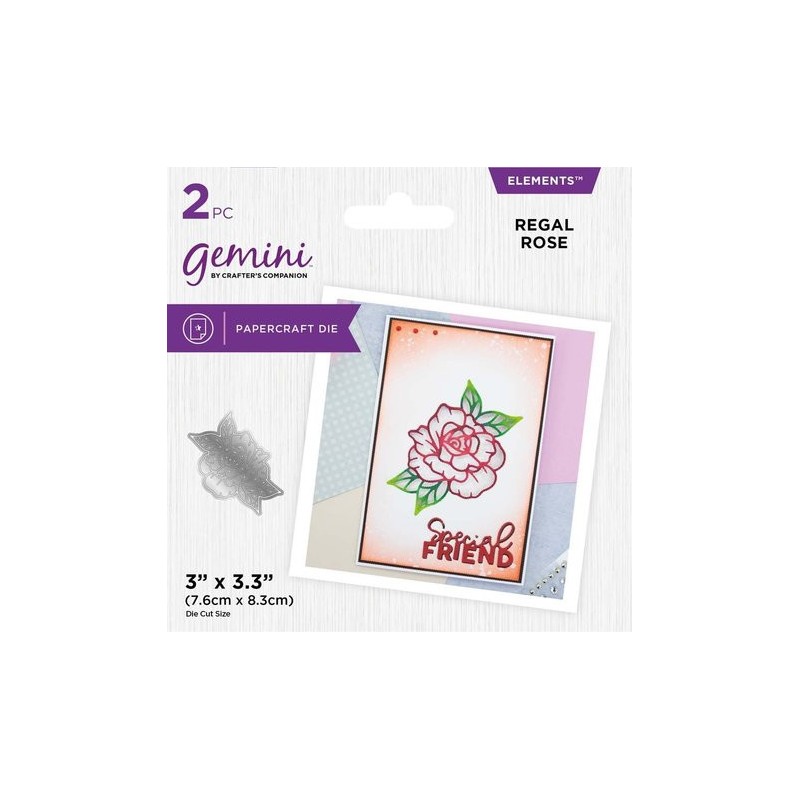 (GEM-MD-ELE-REGALR)Gemini Statement Cut-in Cut-Out Regal Rose Elements Dies