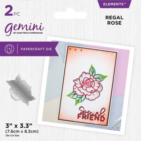 (GEM-MD-ELE-REGALR)Gemini Statement Cut-in Cut-Out Regal Rose Elements Dies