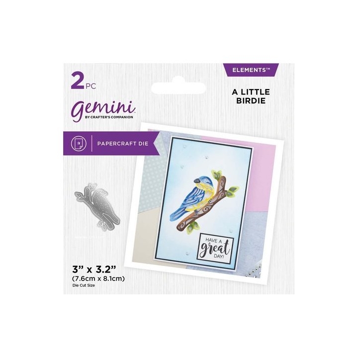 (GEM-MD-ELE-ALBIRD)Gemini Statement Cut-in Cut-Out A Little Birdie Elements Dies