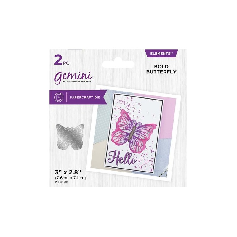 (GEM-MD-ELE-BOBUT)Gemini Statement Cut-in Cut-Out Bold Butterfly Elements Dies