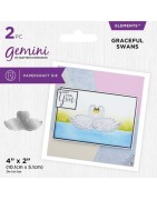 (GEM-MD-ELE-GRSW)Gemini Statement Cut-in Cut-Out Graceful Swans Elements Dies