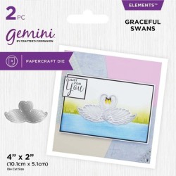 (GEM-MD-ELE-GRSW)Gemini Statement Cut-in Cut-Out Graceful Swans Elements Dies