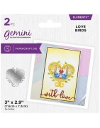 (GEM-MD-ELE-LOVEBR)Gemini Statement Cut-in Cut-Out Love Birds Elements Dies
