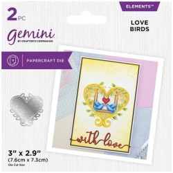 (GEM-MD-ELE-LOVEBR)Gemini Statement Cut-in Cut-Out Love Birds Elements Dies