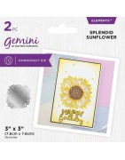 (GEM-MD-ELE-SSUN)Gemini Statement Cut-in Cut-Out Splendid Sunflower Elements Dies