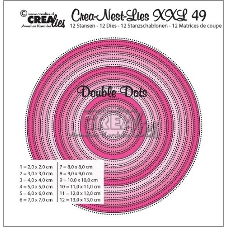 (CNLXXL49)Crealies Crea-nest-dies XXL no. 49 double dots circles