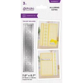 (GEM-MD-ELE-ALAZ)Gemini Ribbon Threading Alluring Aztec Elements Dies