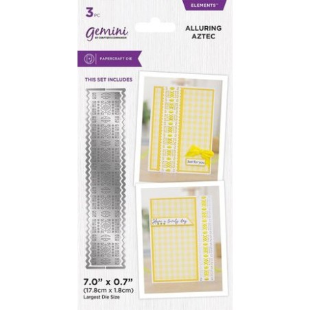 (GEM-MD-ELE-ALAZ)Gemini Ribbon Threading Alluring Aztec Elements Dies