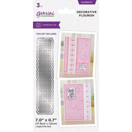 (GEM-MD-ELE-DEFL)Gemini Ribbon Threading Decorative Flourish Elements Dies