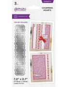 (GEM-MD-ELE-CHHE)Gemini Ribbon Threading Charming Hearts Elements Dies