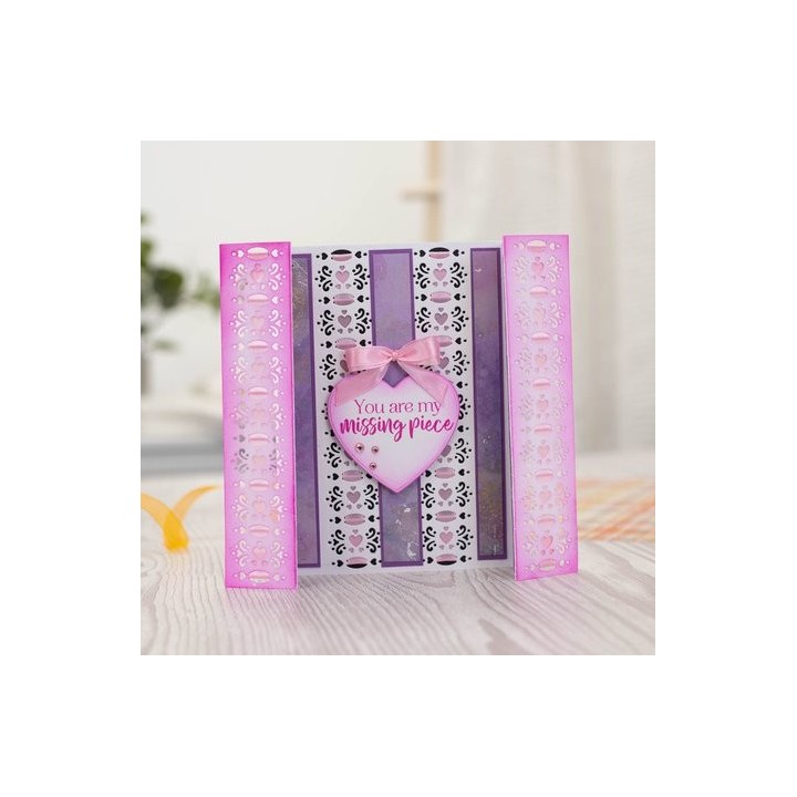 (GEM-MD-ELE-CHHE)Gemini Ribbon Threading Charming Hearts Elements Dies