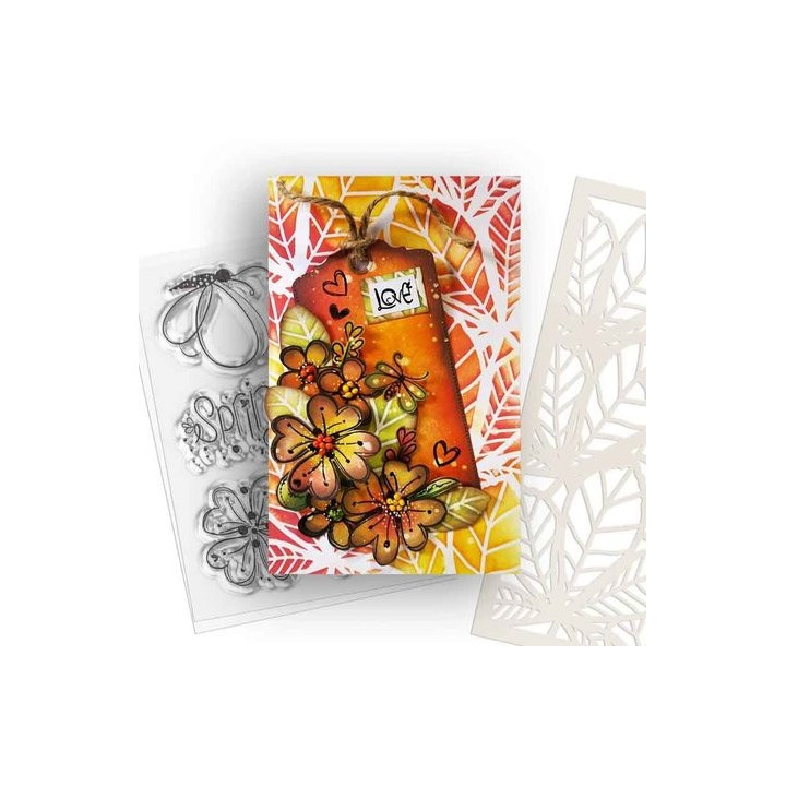 (PD8740)Polkadoodles Hearts and Flowers Butterfly 2 Craft Stamps (10pcs)