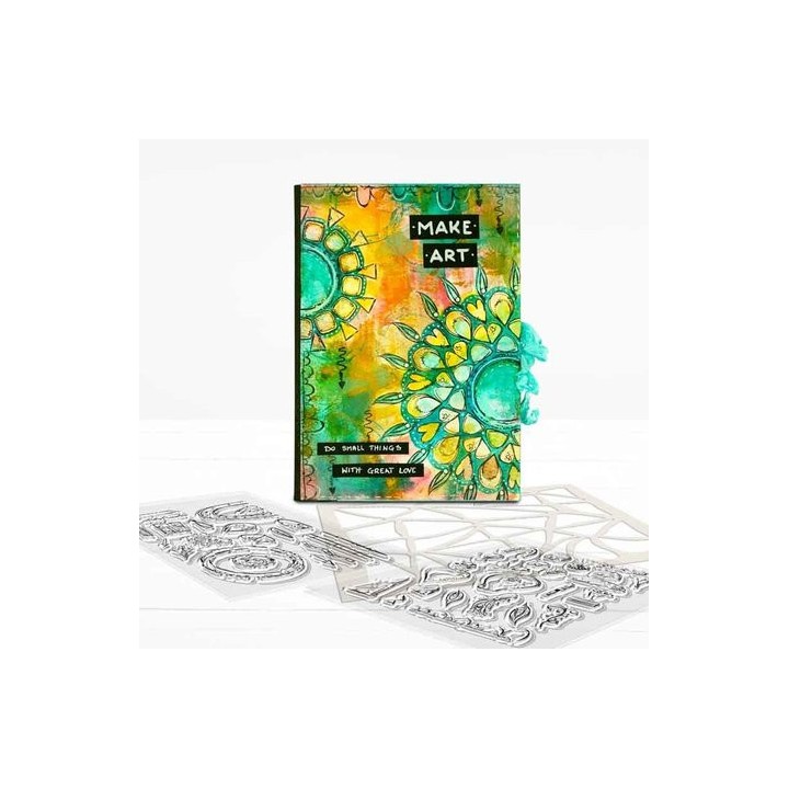 (PD8741)Polkadoodles Stamp Soup Build & Layer Rainbows Craft Stamps (19pcs)